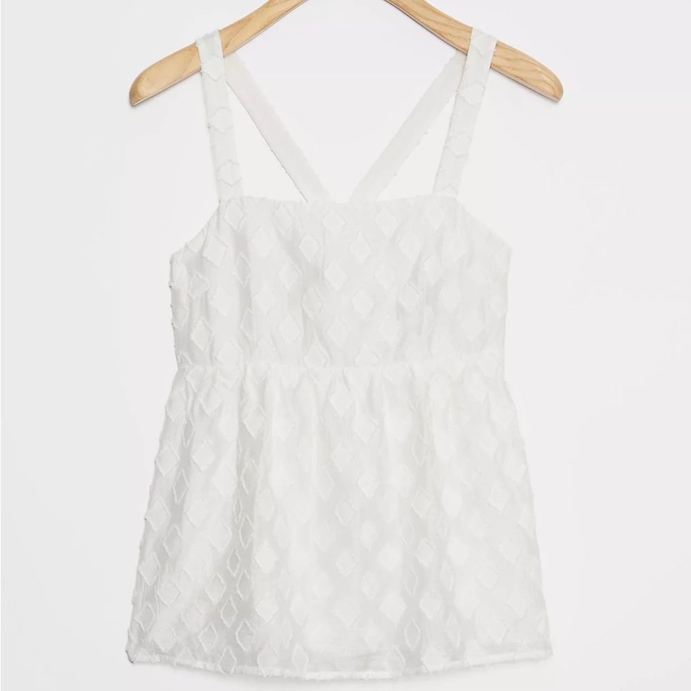 New ~ Anthropologie Maeve Darcie Textured Babydoll Blouse Size 16